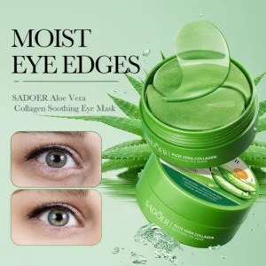 Aloe Vera Collagen Eye Mask - Hypoallergenic Alcohol-Free Moisturizing Skin