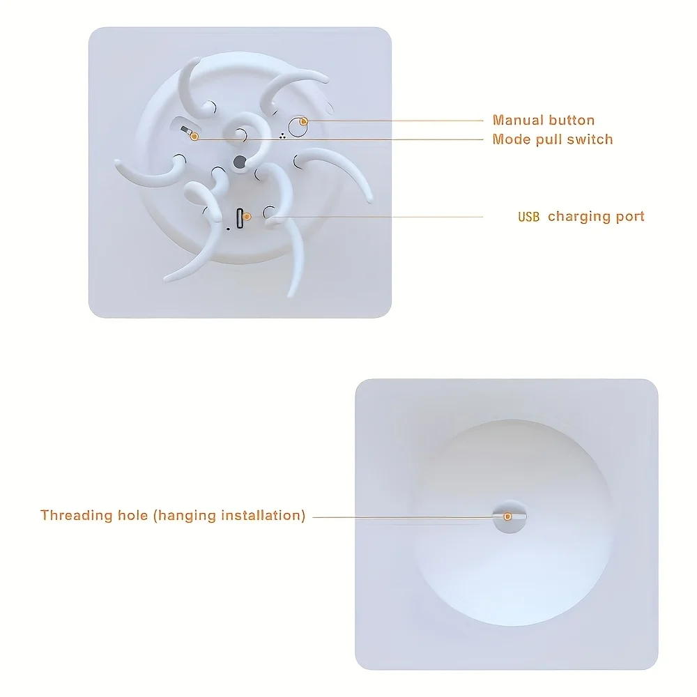 Modern Jellyfish Color-Changing Night Light Features a polished plastic base Ocean-themed illumination Rechargeable - Image 5