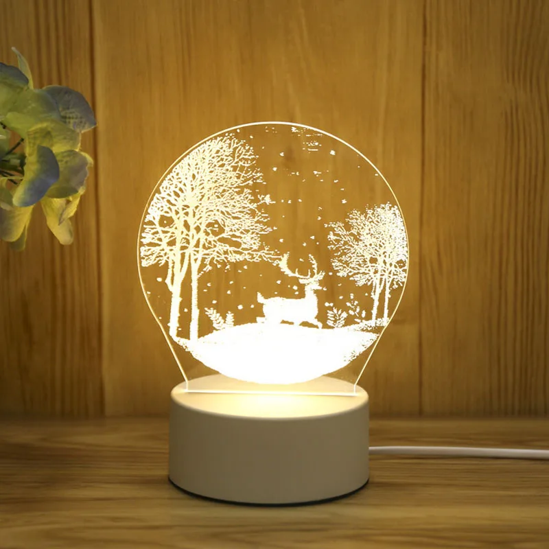 Romantic Love 3D Acrylic Led Lamp for Home Children's Night Light Table Lamp Birthday Party Decor Valentine's Day Bedside Lamp - Image 5